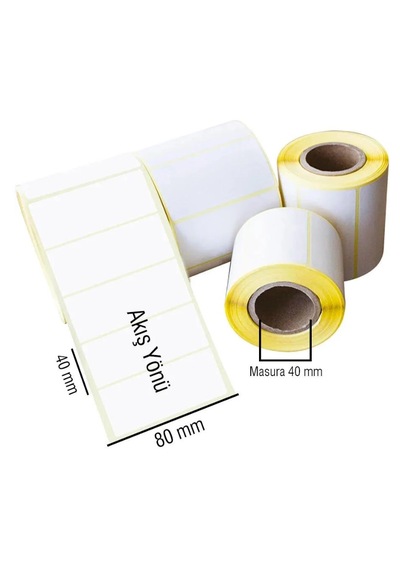 3 Adet 40x80 Kuşe Etiket 500 Lü 3