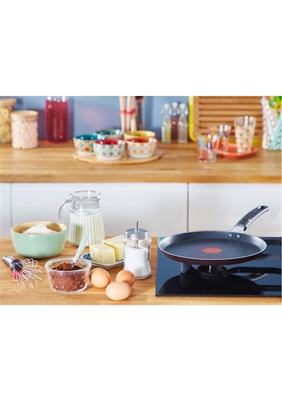 Tefal Titanyum 1x Simplecook Difüzyon Tabanlı Krep Tava 25 CM Siyah