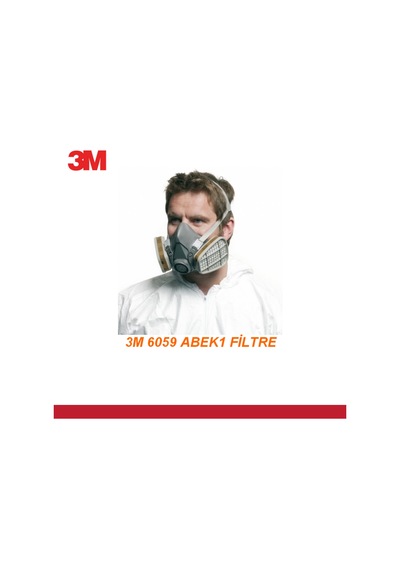 3M 6059 abek1  Organik İnorganik Asit ve Amonyak Gaz Buhar Filtre