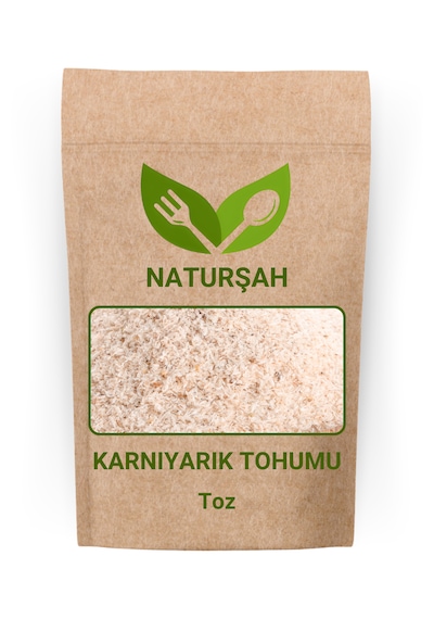 Naturşah Karnıyarık Otu Tohumu Toz - Öğütülmüş 100 Gr / Plantago Ovata