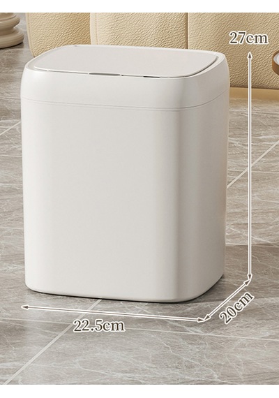 Greentech Sensörlü 12 Litre Çöp Kovası Şarj Edilebilir Lityum Pilli / Gt-sc14 Beyaz