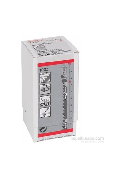 Ahşap İçin Hızlı Kesim Testeresi Bıçağı, 100'lü Paket
