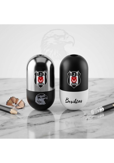 Beşiktaş Bjk 1903 Lisanslı Hacıyatmaz Kalemtıraş Silgili Dengeli Masaüstü Kalemtraş - 9071607076133
