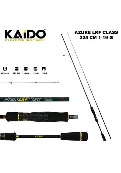 Kaido Azure Lrf Serisi 2.25 M 1-19 Gr Atarlı Çok Amaçlı Spin Kamış Siyah