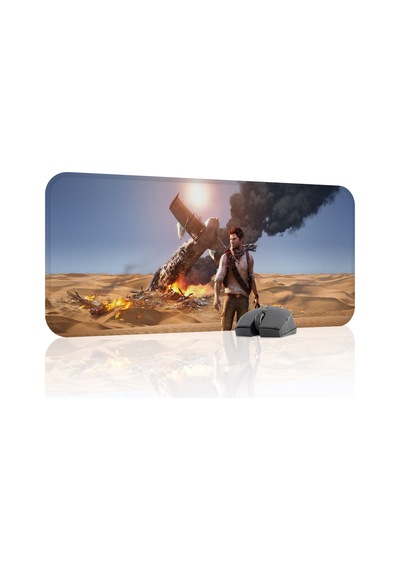 Uncharted Kaymaz Dikişli Kauçuk Oyuncu Mousepad V1 - 70x30 Xl Gaming Mouse Pad Fare Altlığı