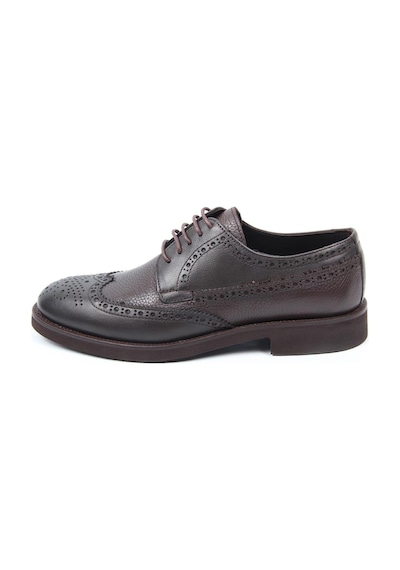 İgs Kahve Deri Klasik Erkek Ayakkabı Brogue Detaylı Bağcıklı Model-16243