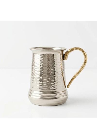 Aura Copper Bakır Bardak/kupa 400 Ml Kalaylı El İşlemeli Tekli/6'lı Bakır - Gold