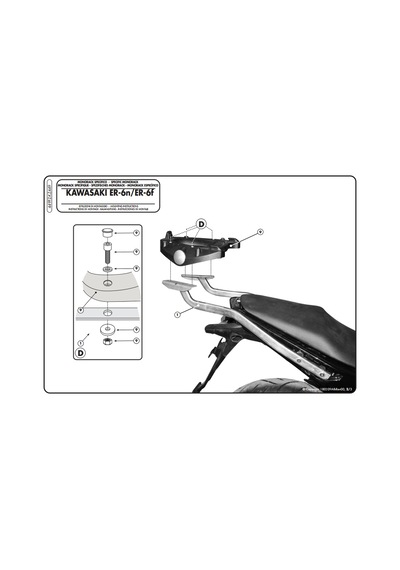 Kappa Kz449 Kawasakı Er6n Er6f 650 09-11 Arka Canta Tasıyıcı Renkli