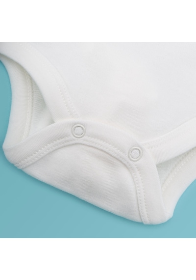 Novibaby 3'lü 24-36 Ay Bebek Atlet Body Zıbın Beyaz Çıtçıtlı 100% Pamuk Beyaz