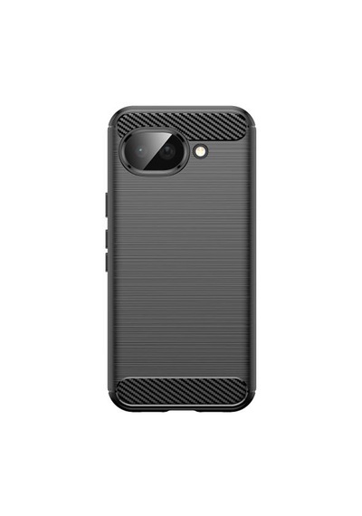 Microcase Google Pixel 10a İle Uyumlu Brushed Carbon Fiber Silikon Kılıf - Siyah Al3332