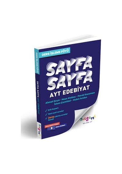 Ayt Edebiyat Sayfa Sayfa Ders İşleme Föyü