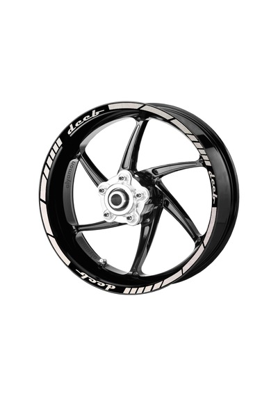 Deeb Motosiklet Jant Şeridi Universal Beyaz Beyaz Model X N11.34803