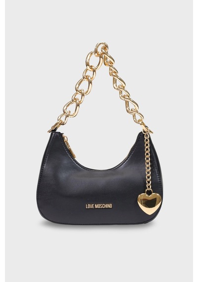Love Moschino Logolu Zincir Detaylı Çıkarılabilir Askılı Çanta Bayan Çanta Jc4161pp1pl1400a Siyah