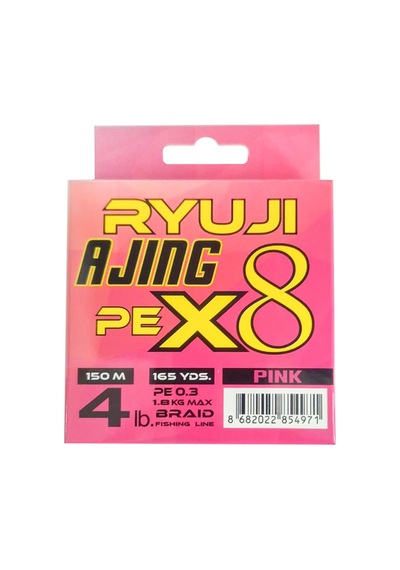 Ryuji Ajing X8 Pe 0.3 150m Pempe 8 Örgü İp Misina 1.8kg Çeker
