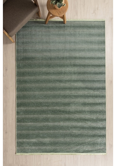 Koza Halı Stripe Yeşil Kilim Kaymaz Taban Salon Oturma Odası Antre Halısı 3 Yeşil