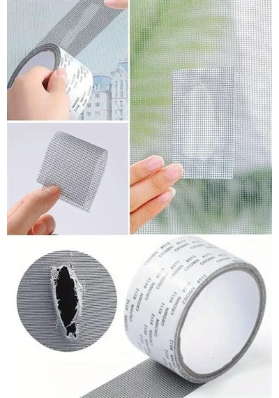 Güçlü Yapışkanlı Pencere Tamir Bandı, Böcek Önleyici Yama Bandı 2 Mt X 5 Cm