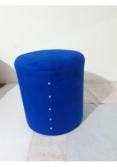 Nesilhomee-Ticaret Silinebilir Nubuk Ve Soho Kumaş Oval Puf
