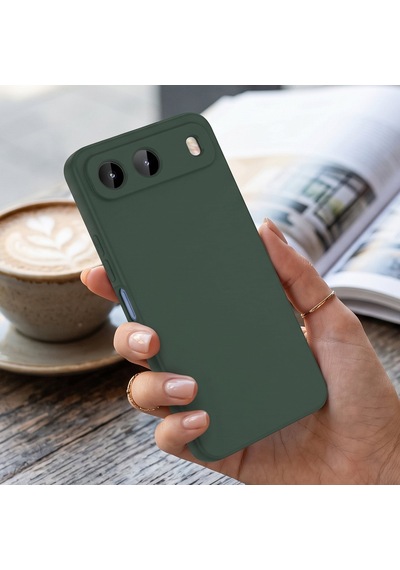 Caseonn Tecno Spark 40 5g Kılıf Kamera Korumalı Mikrofiber Astarlı Lansman Koyu Yeşil