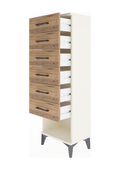 Arges Dolap 6 Çekmeceli 44x30x134 Aytaşı-çam Aytaşı