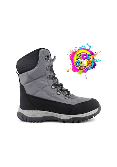 Kids Club Shoes Felix Ortopedik Kaymaz Taban Unisex Kar Botu Çocuk Bot Gri