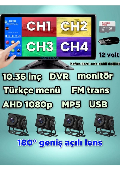Dvr Telefon Ekran Yansıtma Dokunmatik Ekran 4 Ad Ahd 180'' Kamera