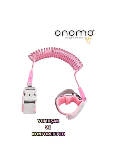 Life Pembe Kilitli Çocuk Bebek Kaybolma Önleyici Yürüyüş Emniyet Kemeri Anne Bileklik Kelepçesi