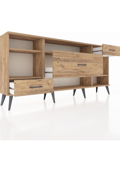 Arges Konsol 4 Raflı 3 Çekmeceli 176x30x83 Çam-çam/çam Çam/çam Arges Konsol 4 Raflı 3 Çekmeceli 176x30x83 Çam-çam/çam Çam/çam