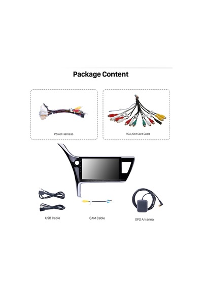 Toyota Corolla 2017 Multimedya Navigasyon Usb Kamera Carplayer 4 Ram