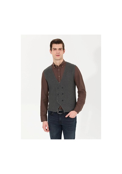 Pierre Cardin Slim Fit Triko Yelek Çok Renkli