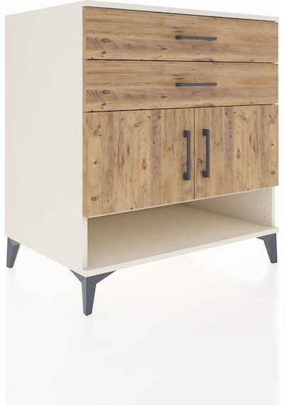 Kronos Şifonyer 2 Raflı 2 Çekmeceli 2 Kapaklı 88x59x96 Aytaşı-çam Aytası