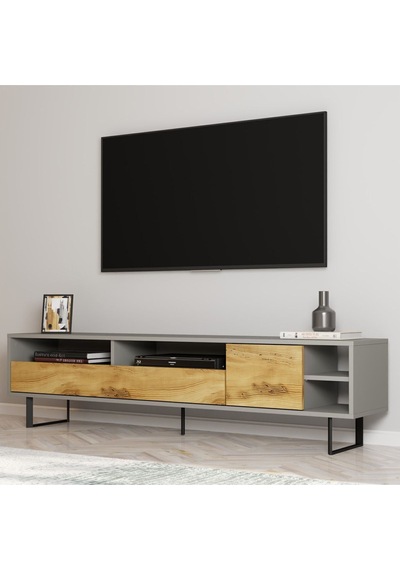 Luga Kapaklı Tv Ünitesi, Tv Sehpası - Metal Siyah Ayak - Gri/traverten - Sis Gri/kilim Sis Gri/kilim Luga Kapaklı Tv Ünitesi, Tv Sehpası - Metal Siyah Ayak - Gri/traverten - Sis Gri/kilim Sis Gri/kilim