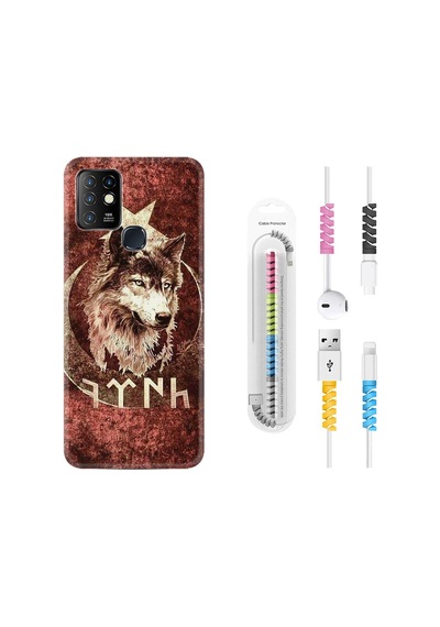 Infinix Hot 8 Kılıf Kablo Koruyuculu Göktürk 3 1412