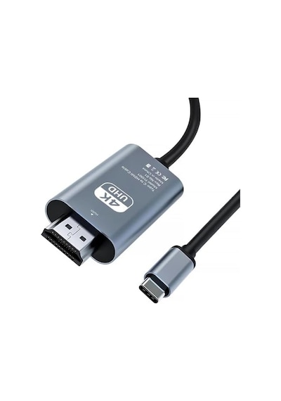 Hdmı Çevirici Usb C Hdmı 4k 60hz Hdmı, 200cm Usb C Hdmı Adaptör Usb C Hdmı Uyumlu Thunderbolt Type-c To Hdmı 2 Metre Kablo Uzunluğu Zr854