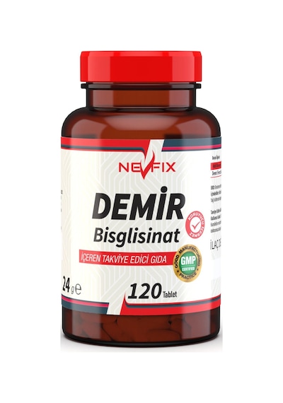 Nevfix Demir Bisglisinat 120 Tablet