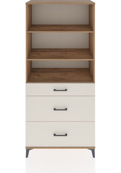 Hyperion Dolap 3 Raflı 3 Çekmeceli 88x44x195 Çam-aytaşı Çam