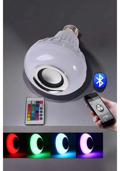 Hubrendy Tekno Lamba Led Hoparlör Dayanıklı Ve Uzun Ömürlü Bluetooth Hoparlör