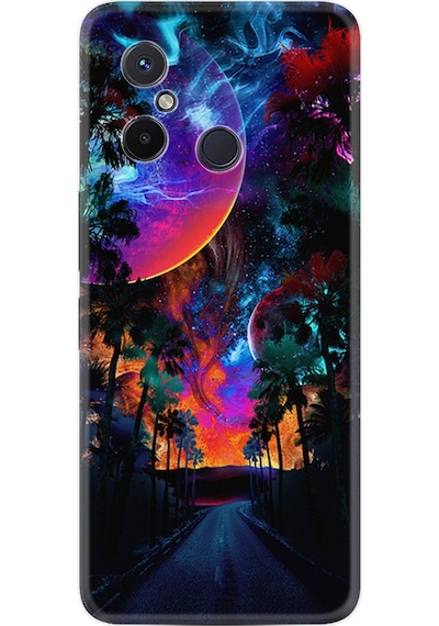 Xiaomi Redmi 12C Kılıf Resimli Desenli Silikon Platinium Series Mysterious World 1806