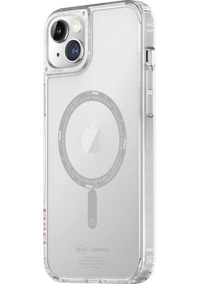 Apple Uyumlu iPhone 14 Kılıf Skinarma Şeffaf Airbag Tasarımlı Magsafe Şarj Özellikli Saido Kapak