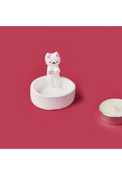 Deco Cat Mumluk - Beyaz - 5 Cm Renkli