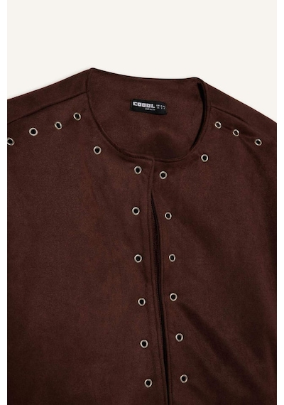 Defacto Coool Crop Süet Ceket G2625ax25aubn142 Kahve-bn142