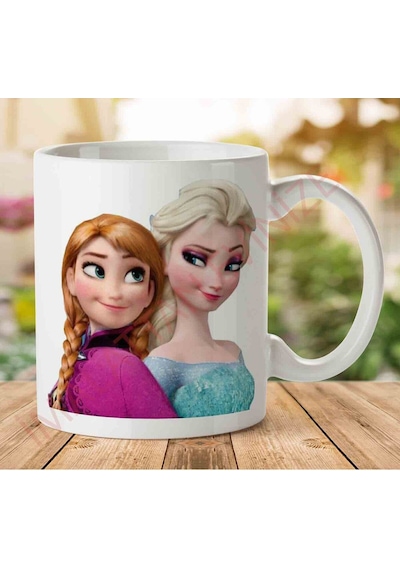 Frozen İki Tarafı Baskılı Kupa Bardak.jpg Çok Renkli