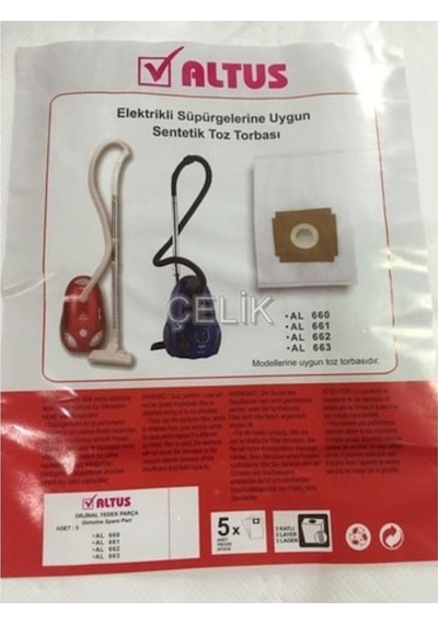 Altus Uyumlu Al660 Süpürge Torbası 5 Adet