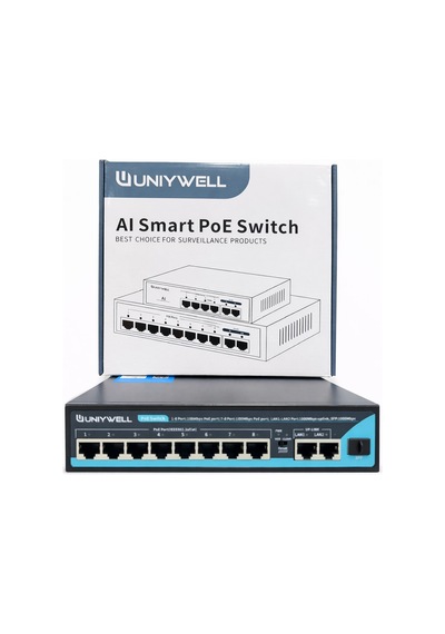 Unıywell8+2 + 1spf Port Manage Poe Swicth