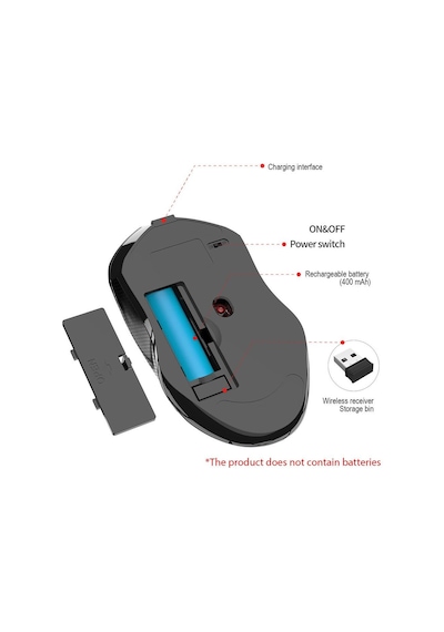 Valkyrie 6 Tuşlu Şarjlı Sessiz 2400Dpı Kablosuz Gaming Mouse