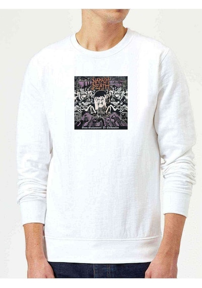 Napalm Death From Enslavement Napalm Death Baskılı Erkek Sweat (528439799)