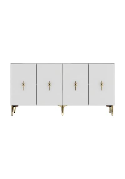 Ka1527bg Salkım Konsol Ve Tv Sehpası Beyaz-gold 150cm