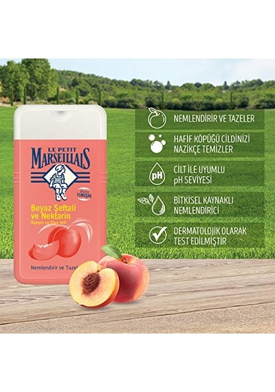 Le Petit Marseillais Beyaz Şeftali Ve Nektarin Duş Jeli 250 Ml Acai Üzümü