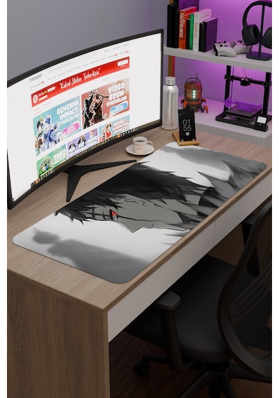 Black Clover Anime V4 - 90x40 Xxl Gaming Kauçuk Kaymaz Taban Mouse Pad Fare Altlığı