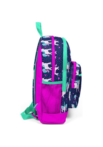 Coral High Kids Lacivert Unicorn Desenli Dört Bölmeli Okul Sırt Çantası