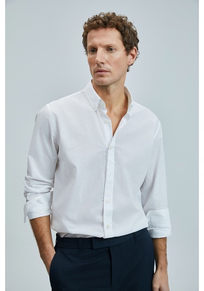 Lufian Ellery Erkek Basic Gömlek Regular Fit Beyaz Beyaz 111010637100500 Beyaz